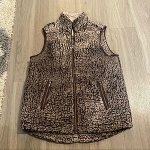 Thread & Supply medium brown/cream textured vest